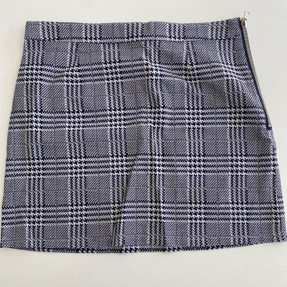 Black and white check patterned mini skirt - Forever 21